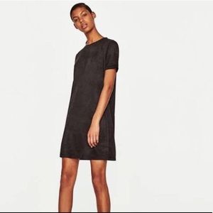 NWOT Zara Suede Shift Dress